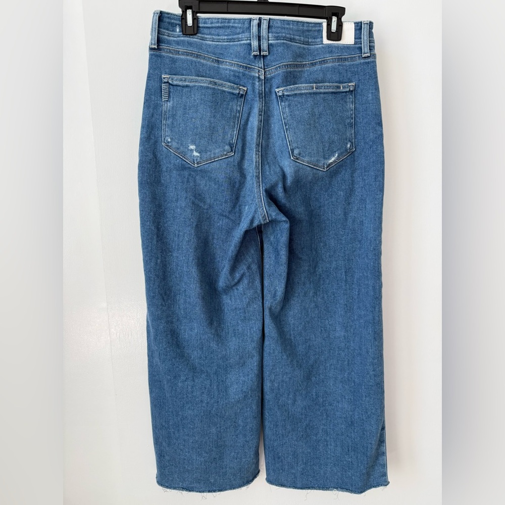 PAIGE Anessa High-Rise Wide-Leg Crop Jeans in Sunnie Distressed - Picture 6 of 15